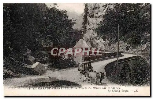 Grande Chartreuse Cartes postales Entree du desert par le Sappey Le grand logis (cariole)