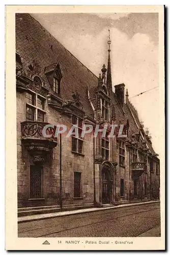 Nancy Cartes postales Palais ducal Grand rue