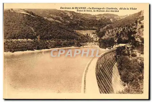 Environs de Roanne Cartes postales Barrage de Chartrain dit de la Tache dans le fond maison des gardes