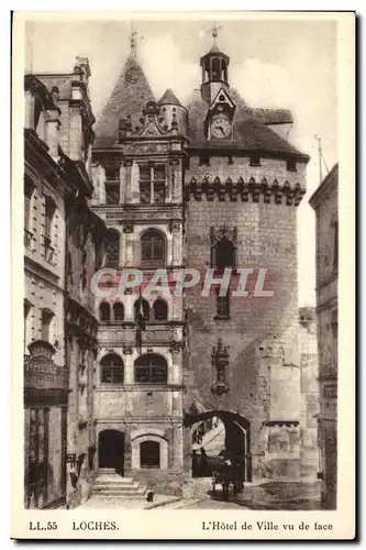 Loches - L&#39Hotek de Ville vu de tace - Cartes postales