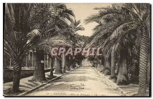 Menton - Allee des Palmiers - Ansichtskarte AK