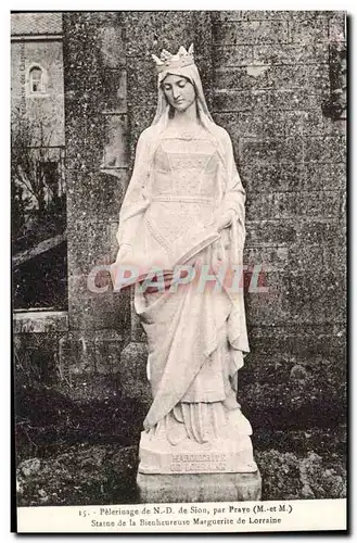 Cartes postales Pelerinage de ND de Sion par Praye Statue de la bienheureuse Marguerite de Lorraine