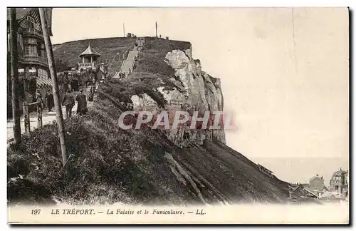 Le Treport Cartes postales La falaise et le funiculaire