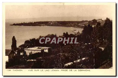 Thonon Cartes postales Vue sur le lac leman Prise de la corniche