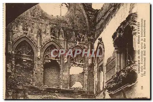 Belgique Campagne de 1914 Ruines d&#39Ypres La salle Echevinale apres le bombardement