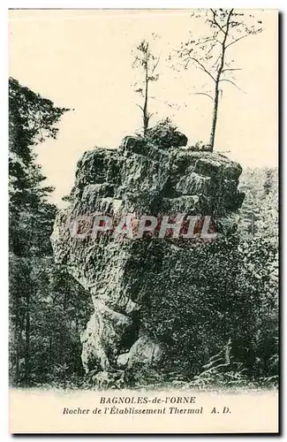 Bagnoles de l'orne Cartes postales Rocher de l'etablissement thermal