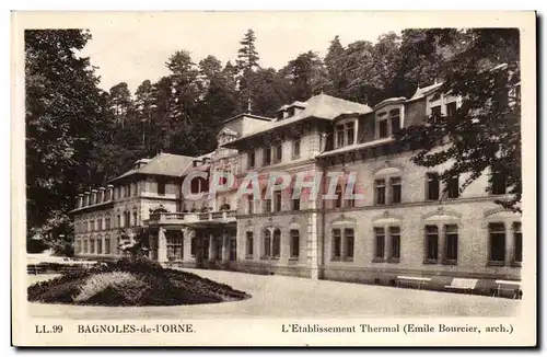 Bagnoles de l'orne Cartes postales L'etablissement thermal (Emile Bourcier)