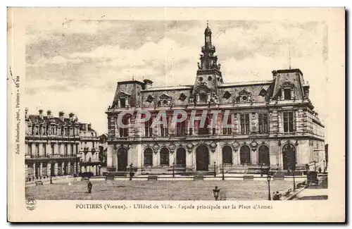 Poitiers Cartes postales L'hotel de ville Facade principale sur la place d'armes