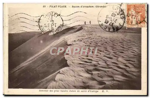 Pilat Plage Ansichtskarte AK Bassin d&#39Arcachon sommet des plus hautes dunes de sable d&#39Europe