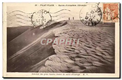 Pilat Plage Cartes postales Bassin d'Arcachon sommet des plus hautes dunes de sable d'Europe