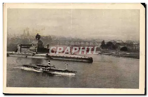 Der Rhein Cartes postales Coblenz Deutsches Eck (baetau)