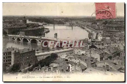 Toulouse Cartes postales La Garonne et les ponts