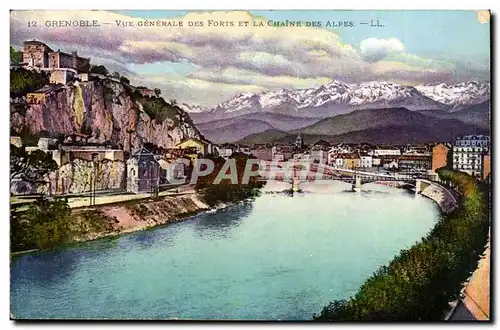 Grenoble Ansichtskarte AK Vue generale des forts et la chaine des Alpes