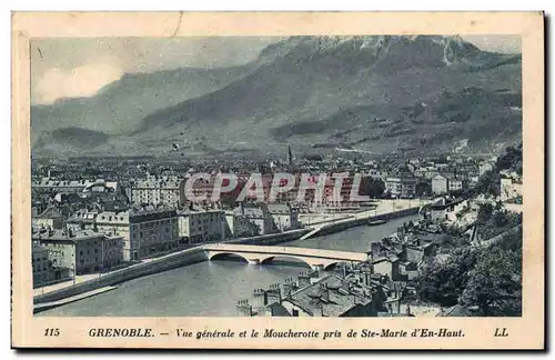 Grenoble Ansichtskarte AK Vue generale et le Moucherotte pris de Ste Marie d&#39En haut