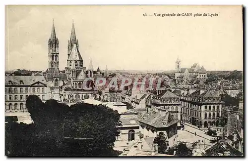 Vue generale de Caen prise du lycee