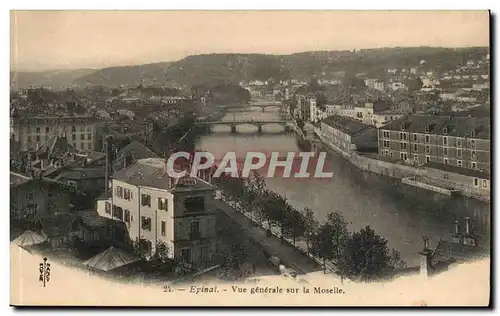 Epinal Cartes postales Vue generale sur la Moselle