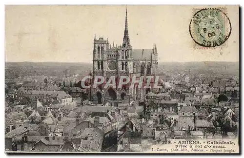 Amiens Cartes postales Cathedrale prise a vol d'oiseau
