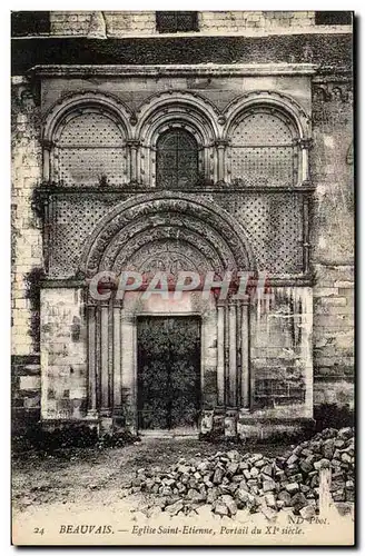 Beauvais Cartes postales Eglise Saint ETienne Portail du 11eme