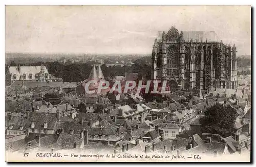 Beauvais Ansichtskarte AK Vue panoramique de la cathedrale et du palais de justice