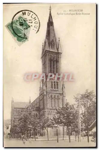 Mulhouse Cartes postales Eglise catholique Saint Etienne