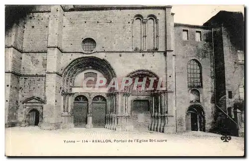 Avallon Cartes postales Portail de l&#39eglise St Lazare