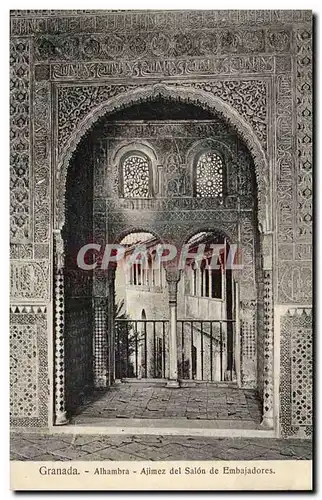 Espagne Espana Granada Cartes postales Alhambra Ajimez del SAlon de Embajadores