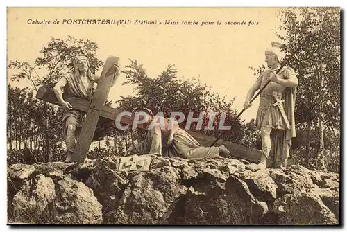 Calvaire de Pontchateau Cartes postales Jesus tombe pour la seconde fois