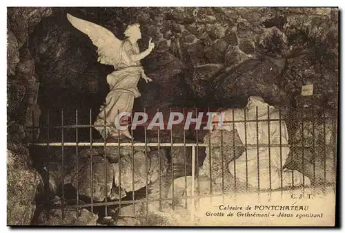 Calvaire de Pontchateau Ansichtskarte AK GRotte de Gethsemani Jesus agonisant