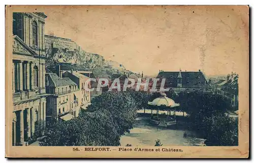 Belfort Cartes postales Place d&#39armes et chateau