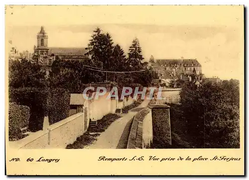 Langres Ansichtskarte AK Remparts Vue prise de la place Ferjeux