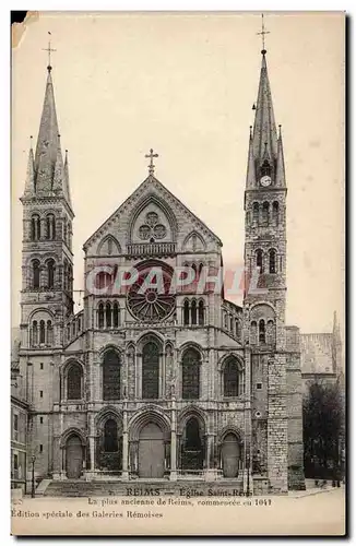 Reims - Eglise St Remi la plus ancienne de Reims 1041 - Ansichtskarte AK