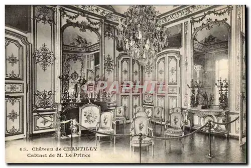 Chantilly - Le Chateau - Cabinet de M Le Prince - Ansichtskarte AK