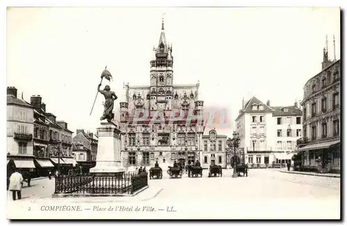 Compiegne - Place de l&#39Hotel de Ville - Cartes postales