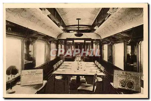 Compiegne - Clairirer de L&#39Armistice - Interieur du Wagon saon du Marechal Foch - Cartes postales