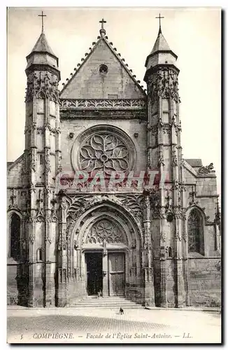 Compiegne - Facade de L&#39Eglise Saint Antoine - Ansichtskarte AK