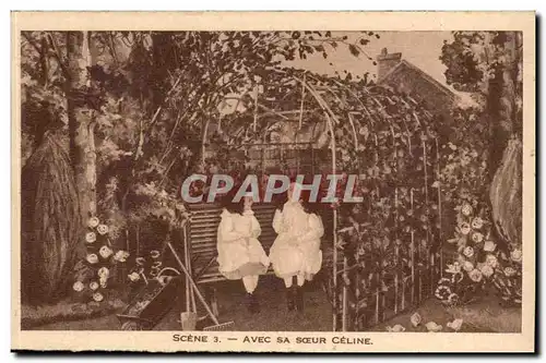 Lisieux - Scene 3 -Avec sa soeur Celine - Diorama de saint Therese de L&#39Enfant Jesus - Cartes postales