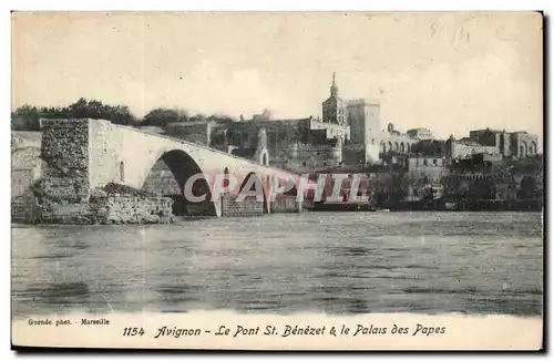 Avignon - Le Pont St Benezet et le Palais des Papes - Cartes postales