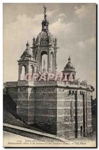 Bonsecours - Monument eleve a la memoire de Jeanne D&#39Arc - Ansichtskarte AK