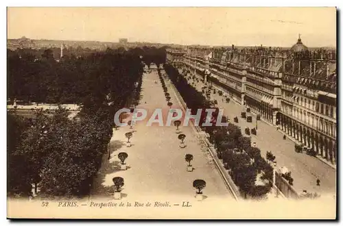 Paris 1 - Perspective de la Rue de Rivoli - Ansichtskarte AK