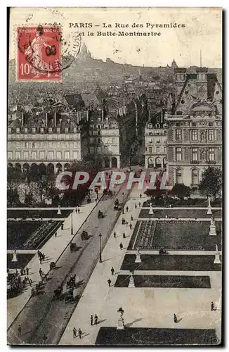 Paris 18 -- La Rue des Pyramides et la Butte Montmartre - Ansichtskarte AK