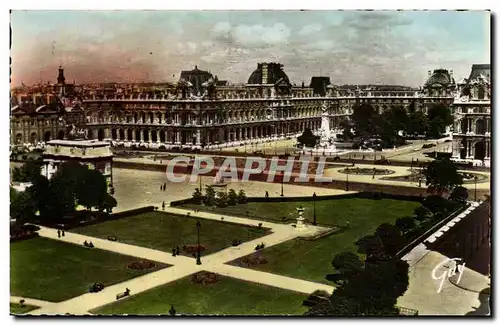 Paris - 1 - Perspective sur la Place du Carrousel et le palais du Louvre - Ansichtskarte AK