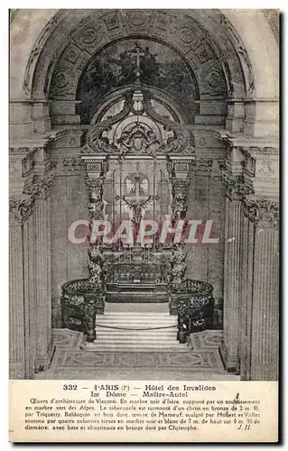 Paris - 7- Hotel des Invalides - Le Dome - Maitre autel - Cartes postales