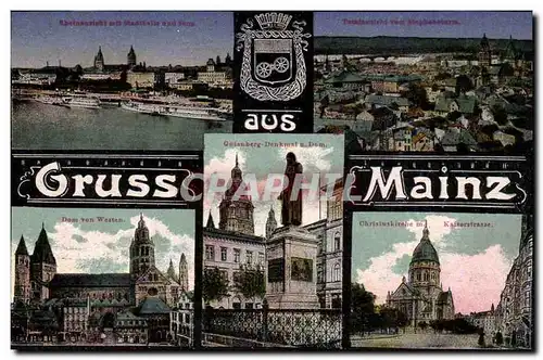 Deutschland - Alemagne Mainz - Gruss aus Mainz - Souvenir - Ansichtskarte AK