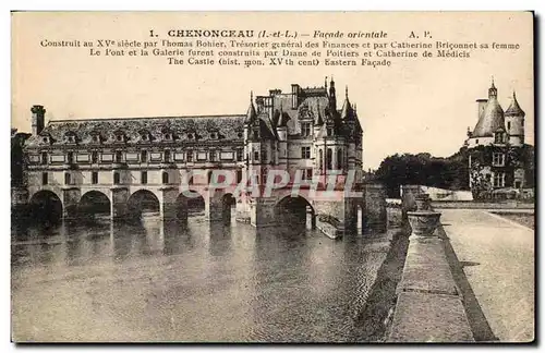 Chenonceaux - Facade Orientale - Construit au XV par Thomas Bohier - Ansichtskarte AK