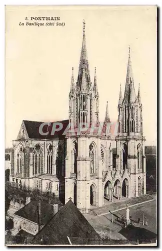 Pontmain - La Basilique Cote sud - Cartes postales