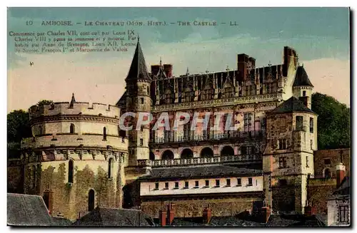 amboise - Le Chateau Monument Historique - Commence par Charles VII - Cartes postales