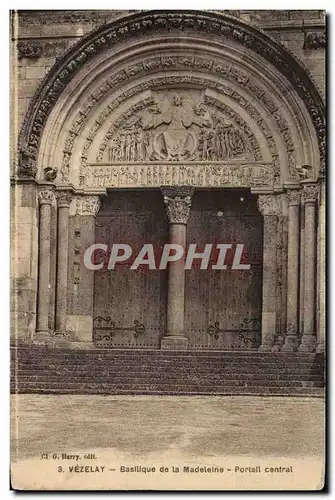 Vezelay - Basilique de la Madeleine - Portail Central - Ansichtskarte AK