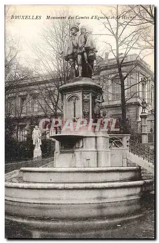 Belgique - Belgium - Bruxelles - Brussels - Monument des Comtes d&#39Egmont et de Hoines - Cartes postales