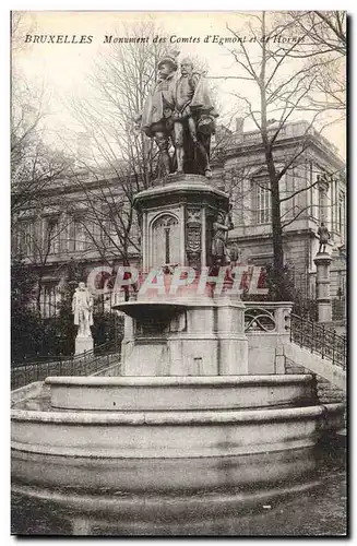 Belgique - Belgium - Bruxelles - Brussels - Monument des Comtes d&#39Egmont et de Hoines - Ansichtskarte AK