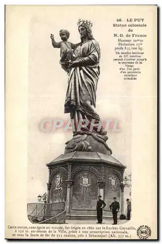 Le Puy - Statue Colossale de Notre Dame de France - Ansichtskarte AK